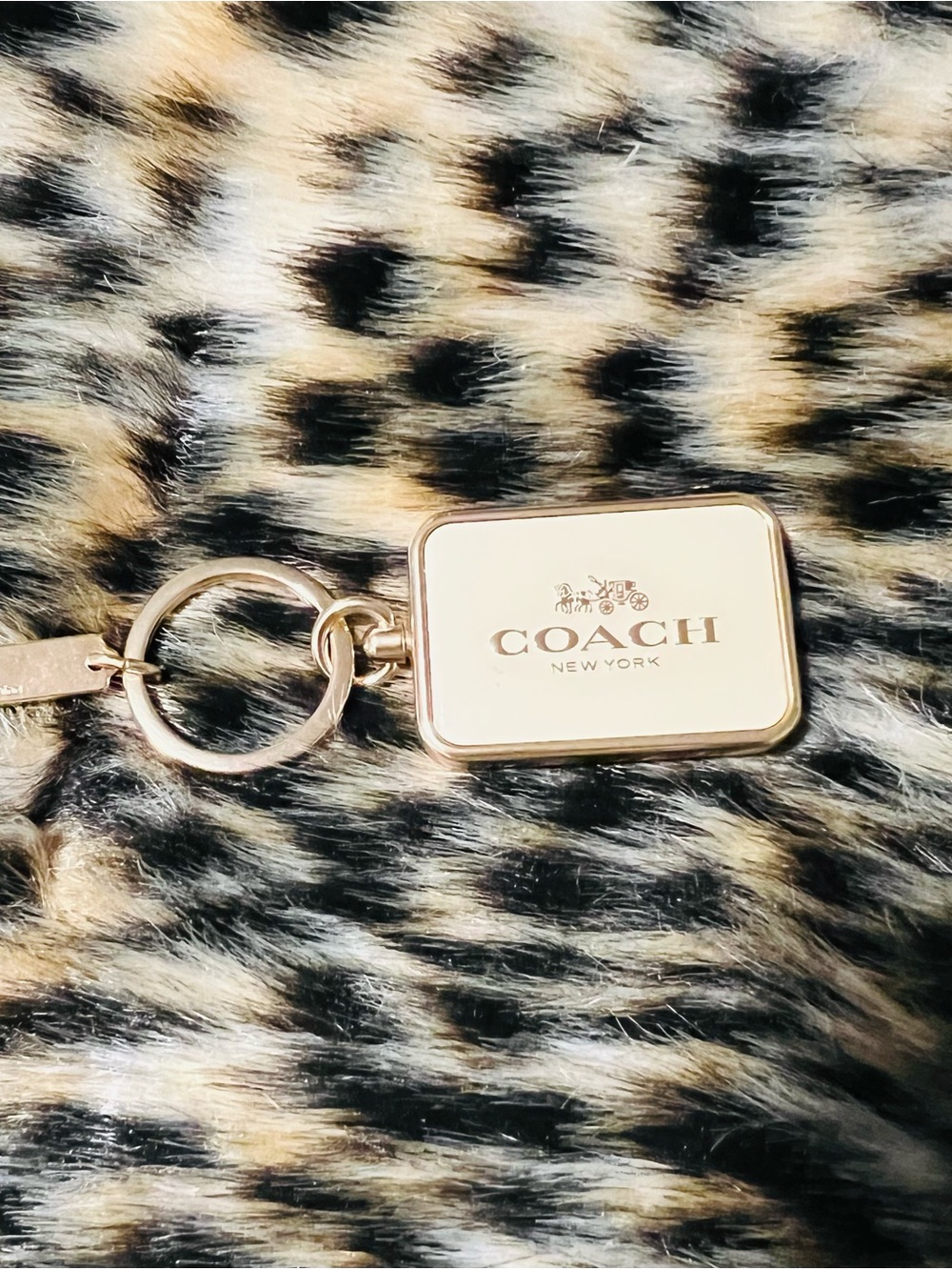 Coach White & Gold Keychain - Picture 3 of 3